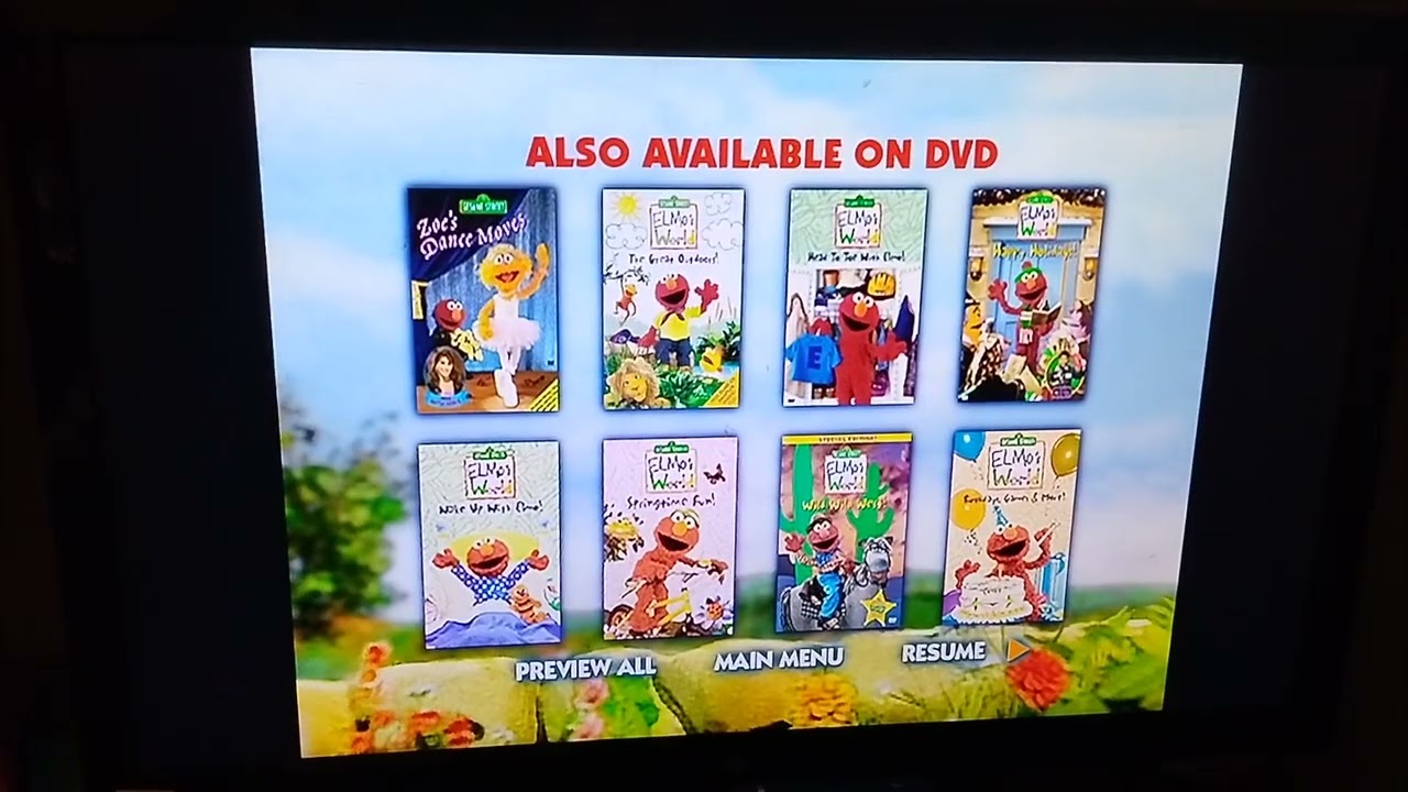 Sesame Street kids guide to Life telling the truth 2003 dvd menu 