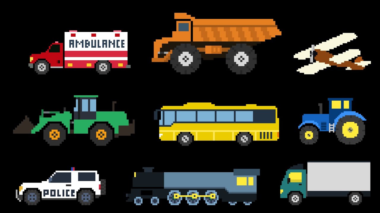 Basic Vehicles 6: Cars, Trucks, Buses & More | Pixel Art