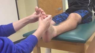 Palpation of Plantar Aspects of the Foot