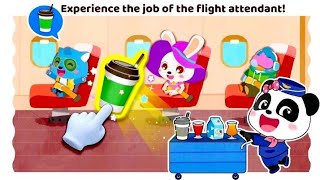 BabyBus Miu Miu Brave Jobs|Teacher, Flight Attendant|Babybus screenshot 3