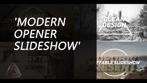 Modern Opener Slideshow | After Effects Template | Openers