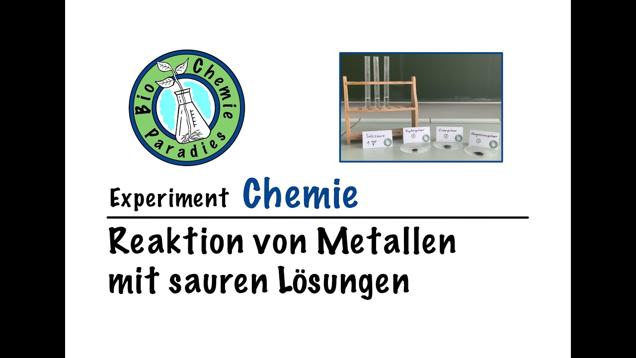 Reaktion Von Säuren Mit Metallen www.youtube.com