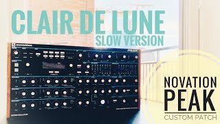 CLAIR DE LUNE on the Novation Peak (Slow version, Chill, Relaxing, Dreamy) | Rico Benavides