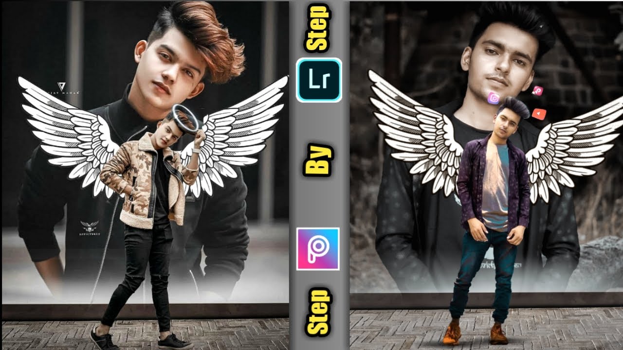 New Riyaz Neon Wings  Photo Editing Tutorial 2020 Instagram Viral Editing New Lightroom Editing