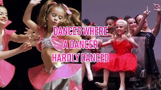 Dances where a dancer HARDLY DANCED ranked