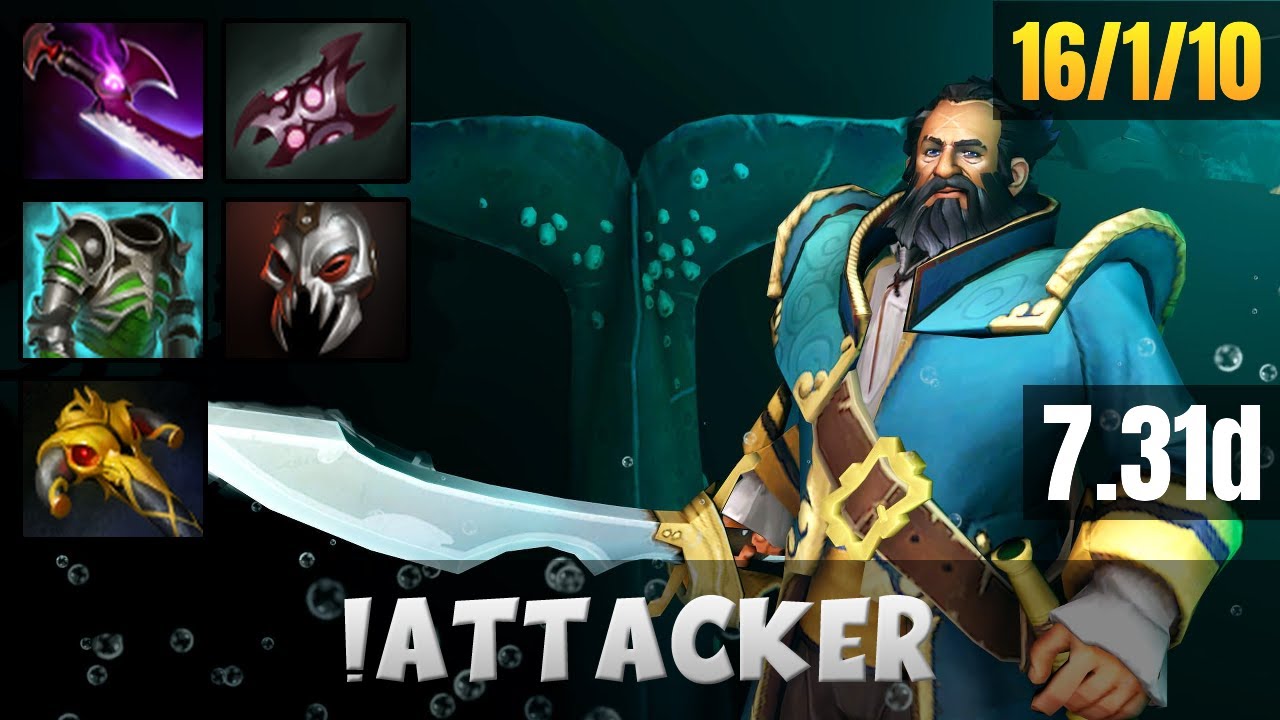 ATTACKER Kunkka MID LANE Gameplay WITH 16 KILLS | Dota 2 Full Game