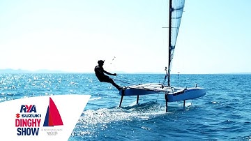 "A Thrill a Minute" - Foiling Catamaran S9 at the RYA Suzuki Dinghy Show 2017 with Outlaw Sailing