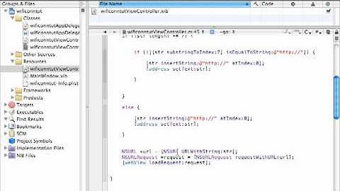 iphone programming tutorial: checking WiFi connection 2/3