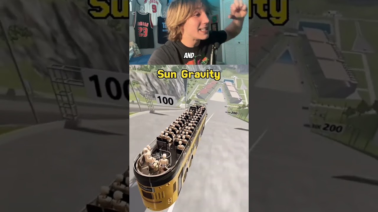 Which BUS Will JUMP The Furthest At Different GRAVITIES...