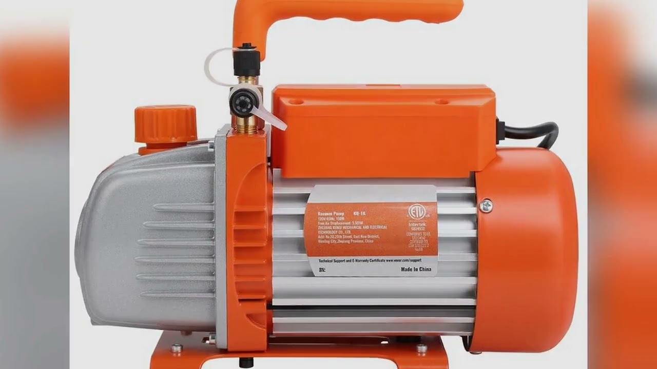 A must-have product! VEVOR 1&2 Stage Vacuum Pump 3.5/5/7CFM AC120V Air Conditioning Conditioner Va