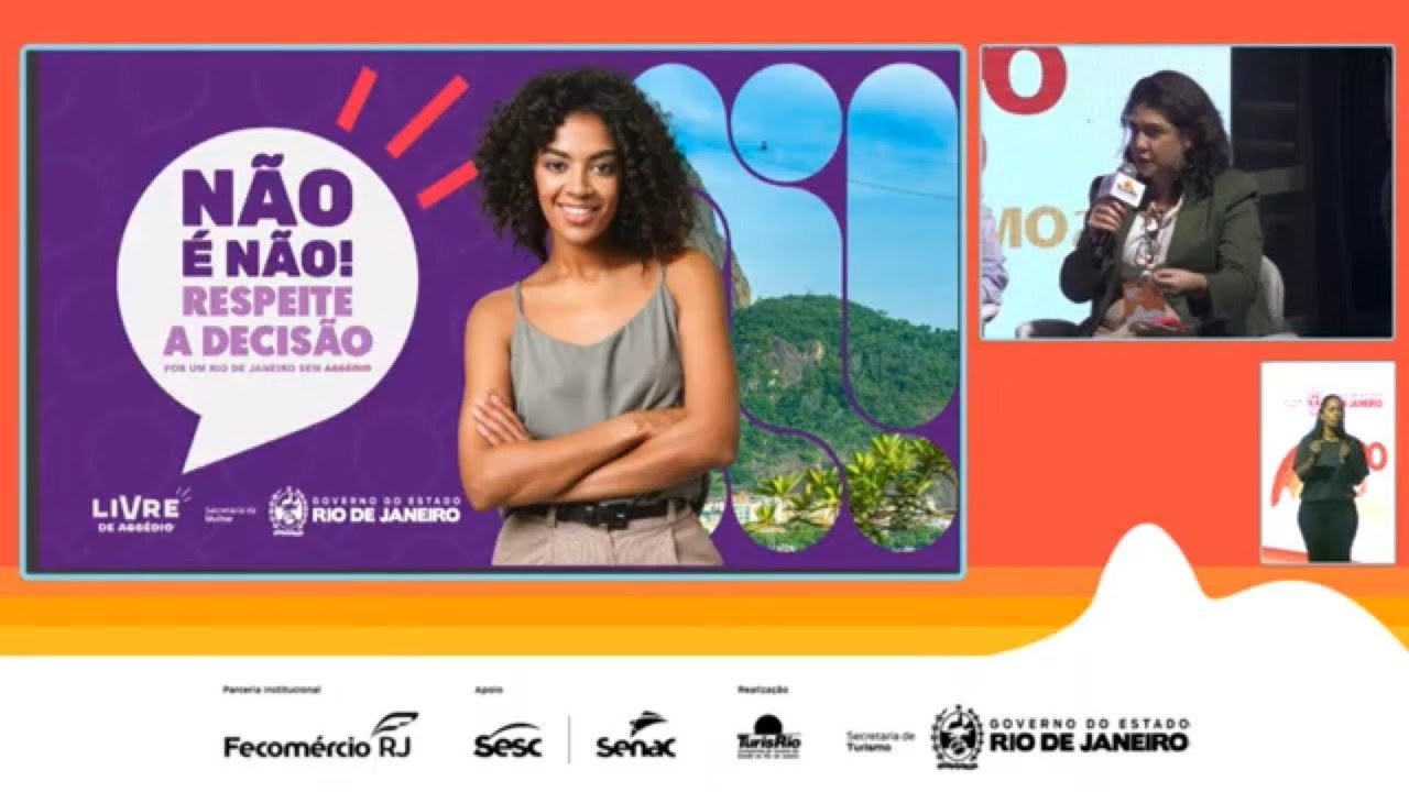 Não é Não! Respeite a Decisão! Livre de Assédio e Sec. de Estado da Mulher do RJ no ExpoRio Turismo
