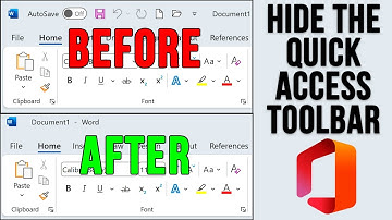 How to Hide the Quick Access Toolbar in Microsoft Office Software Such as Word, Excel and PowerPoint