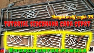 Tutorial cara membuat motif wajik, pintu utama  2 daun minimalis || bengkel las listrik