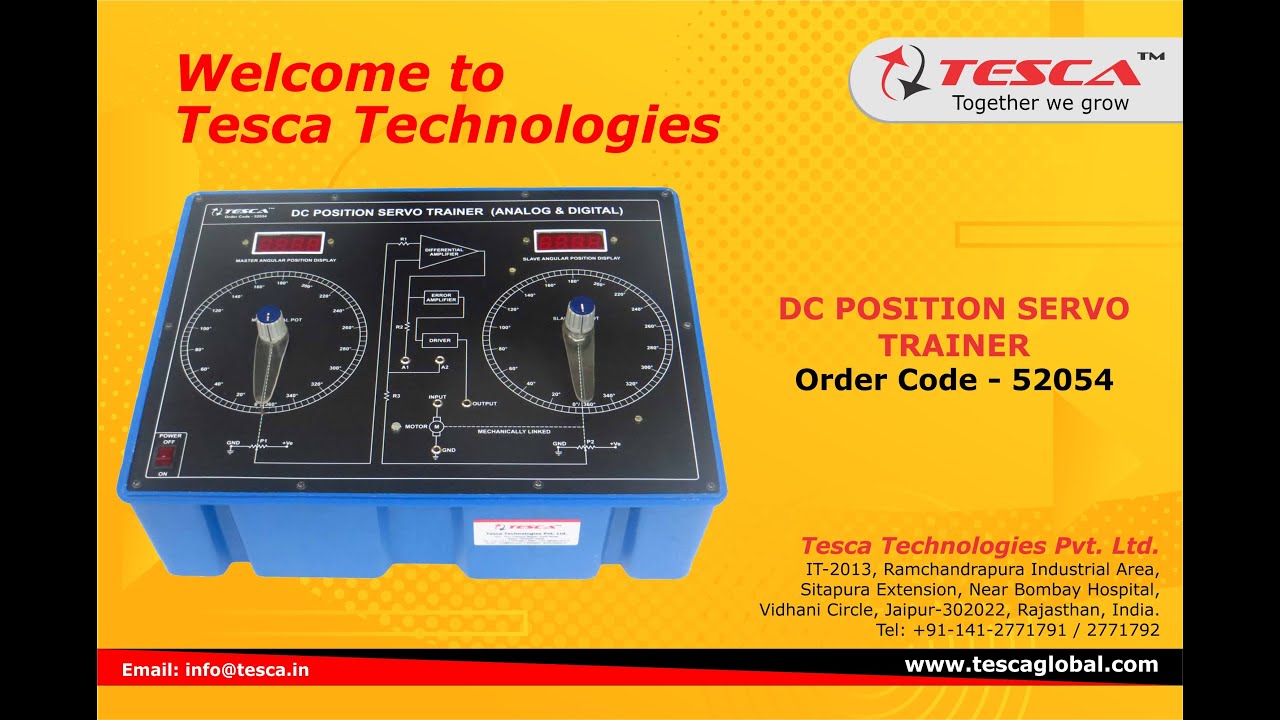 DC Position Servo Trainer (Analog & Digital) Tesca 52054 YouTube