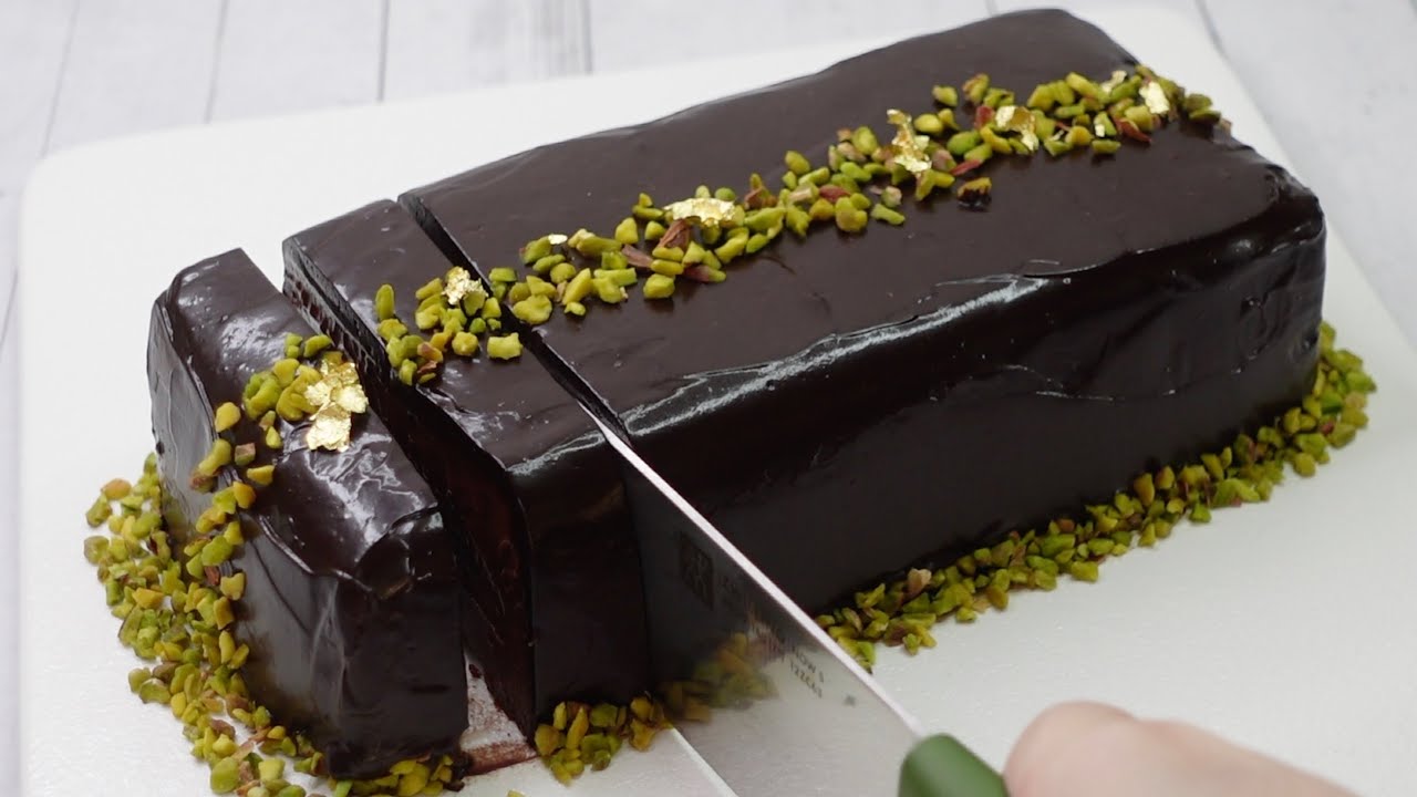 Baking a Rich Chocolate Terrine with Mirror Glaze Chocolate Terrine