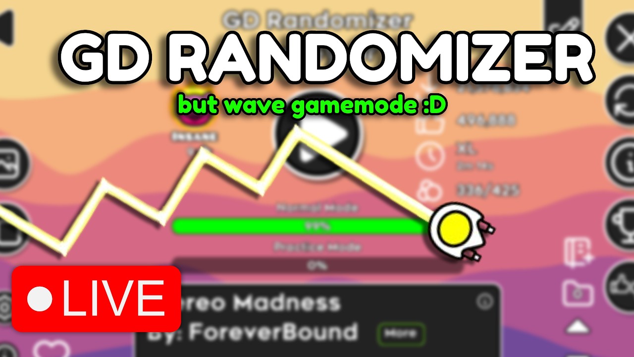 Wave Randomizer Gd 🔴GD RANDOMIZER BUT WAVE GAMEMODE 🔴 - YouTube