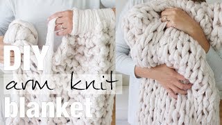 How to Arm Knit a Blanket in 45 Minutes with Simply Maggie NEW!