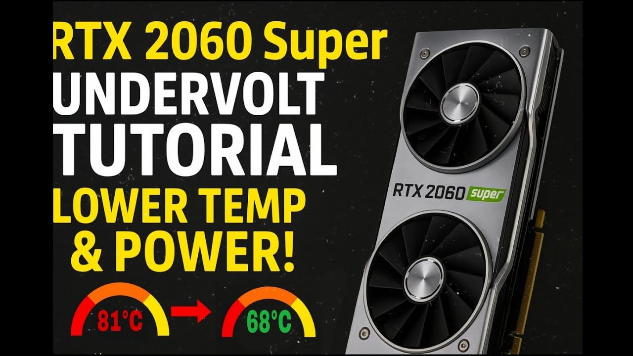 Rtx 2060 super undervolting tutorial lower temp and power usage - YouTube