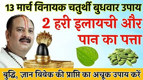 13 मार्च बुधवार विनायक चतुर्थी 2 हरी इलायची और पान से करें उपाय मालामाल हो जाओगे एक बार करें