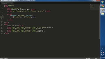 Tutorial Controladores HTML y Jquery - RadioButton #4