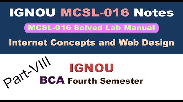 MCSL-016 Solved Lab Manual MCSL 016 Lab Manual Solved Internet Concepts and Web Design #CSS Selector