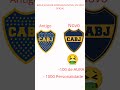O #bocajuniors apresenta seu novo escudo. #futebol #hinos #argentina #libertadores #riverplate