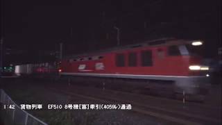 【貨物列車】EF510 8号機[富]牽引 4059ﾚ 日本海縦貫線(北陸本線)高速通過 福井～森田
