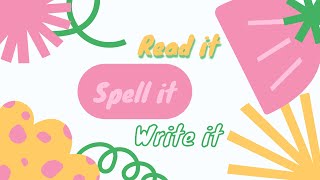 Read It Spell It Write It Sight Word Practice List 1