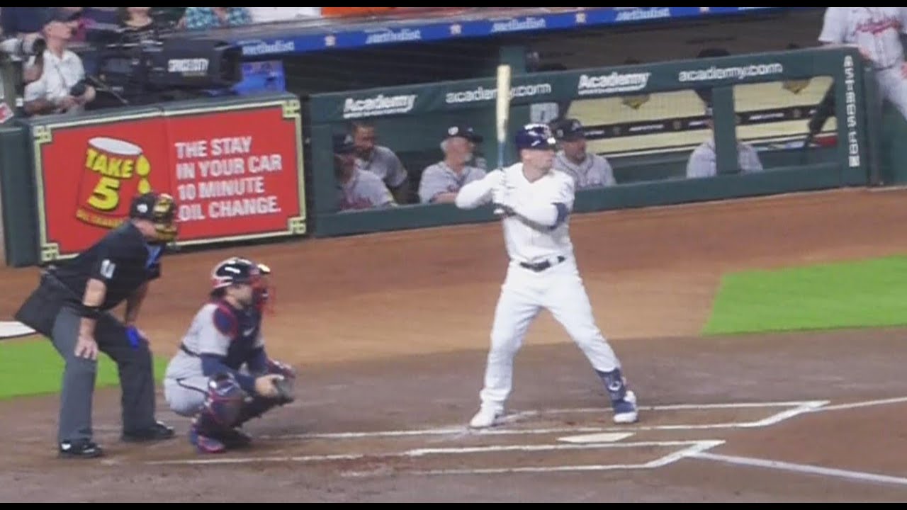 Alex Bregman at bat (RBI base hit + walkup song) Astros vs. Braves...4