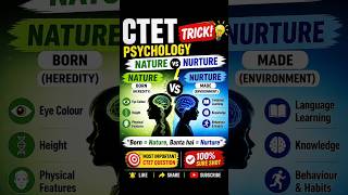 #ctet2026 #ctet CTET CDP Trick 😎 Nature vs Nurture without confusion