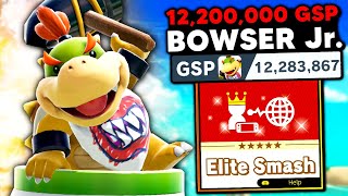 This is what a 12,000,000 GSP Bowser Jr. looks like in Elite Smash