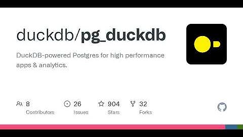 GitHub - duckdb/pg_duckdb: DuckDB-powered Postgres for high performance apps & analytics.
