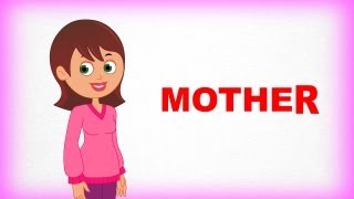 Mother - Family And Me  - Pre School - Learn English Words (Spelling) Video For Kids and Toddlers