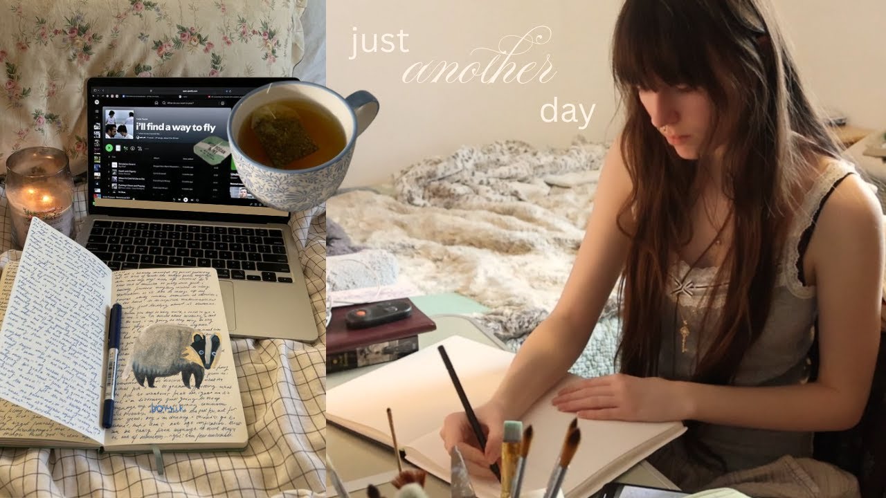 a quiet day at home 💌 creating art and no plans