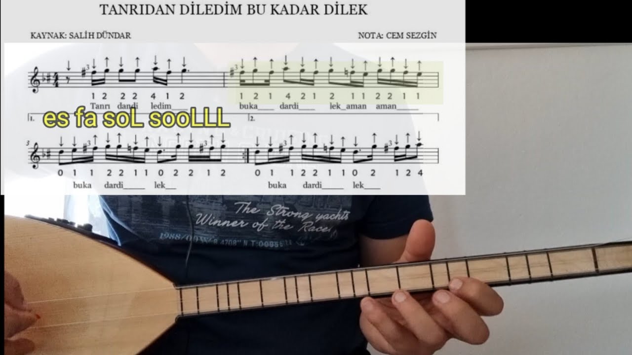 TANRIDAN DİLEDİM BU KADAR DİLEK #solfej basit seviye ve süslemeleri ile