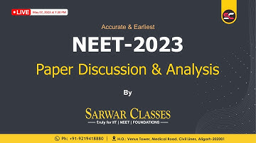 NEET-2023 Paper Solution | NEET 2023 Paper |  Sarwar Classes, #Aligarh.# UP #9219418880#