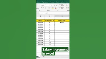 Salary Increment | Excel Tips | #salary #viralvideo