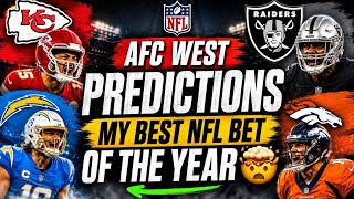 AFC WEST PREDICTIONS -  (MY BEST NFL BET OF THE YEAR 🤯) 