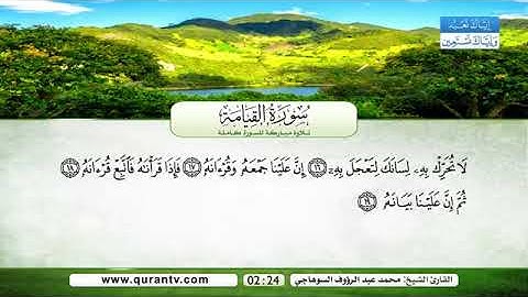 ( سورة القيامة ) - تلاوة عطرة / القارئ محمد عبد الرؤوف السوهاجي