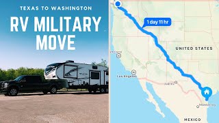 RV MILITARY MOVE: TX to WA