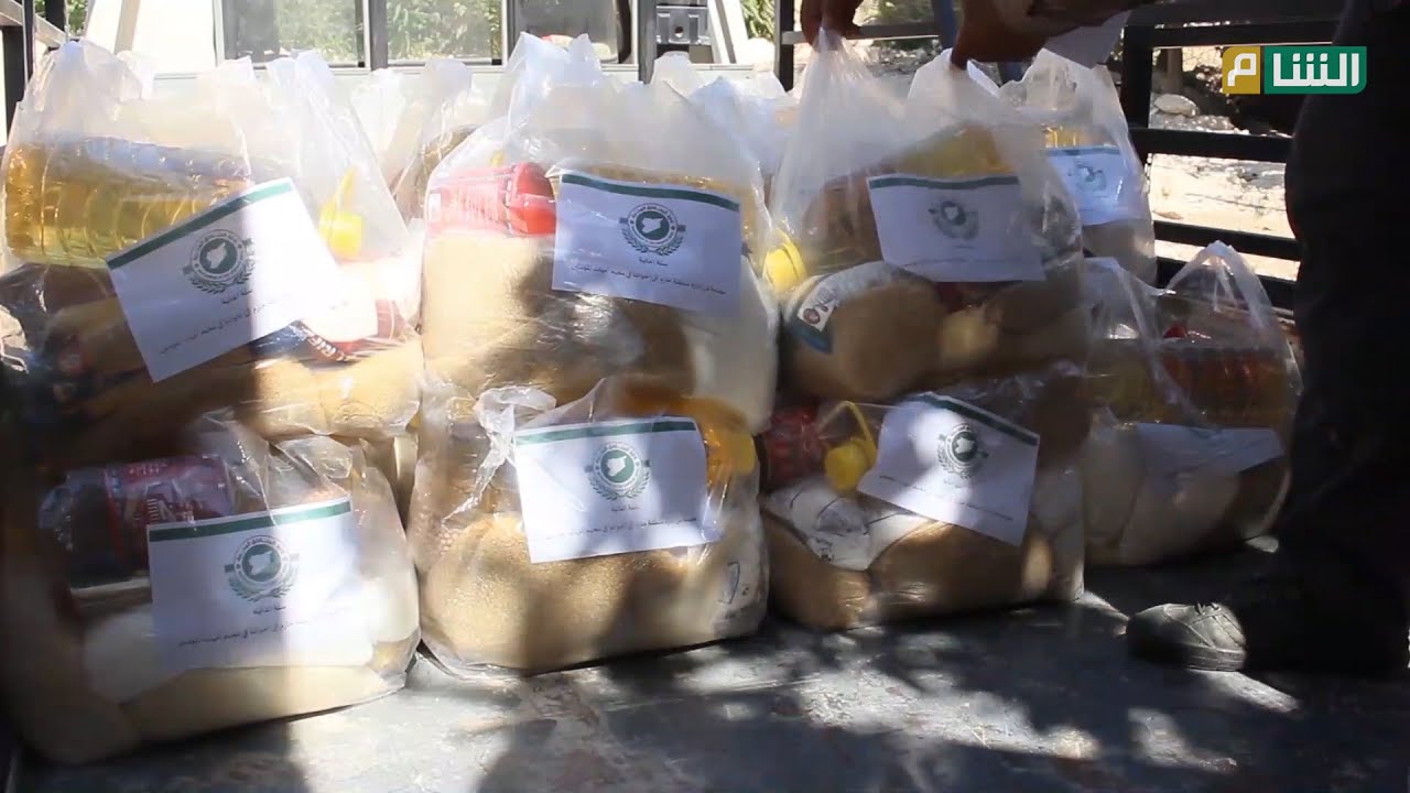 إدارة منطقة حارم تقدم سلات إغاثية للأخوات الأرامل في مخيم أمهات المؤمنين في جبل حارم.