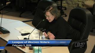 League of Women Voters, February 5, 2026