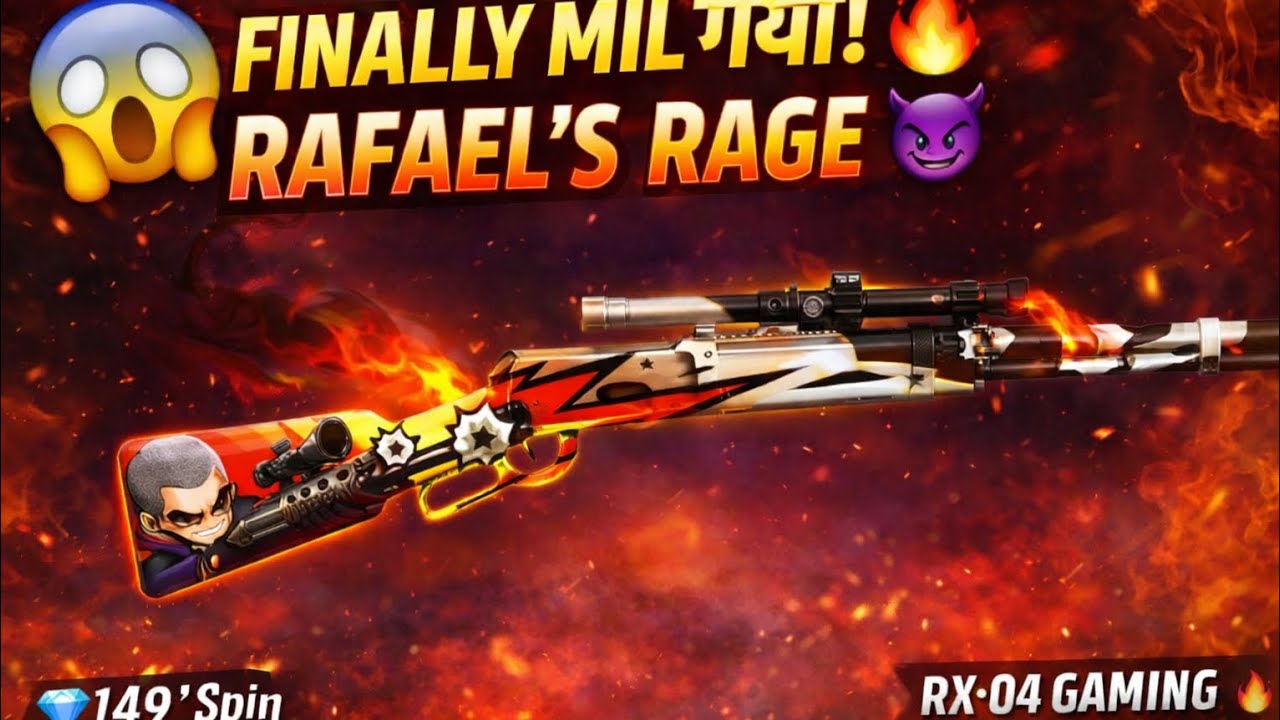 🔥 Finally mujhe mil gaya Rafael’s Rage Winchester skin in Free Fire Luck Royale!