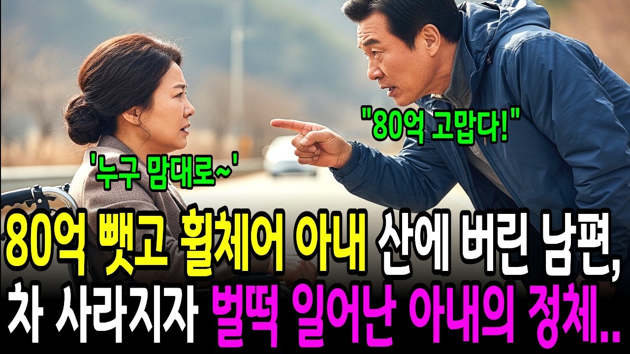 80억 훔쳐 하반신 마비 아내 산에 유기한 남편, 차 사라지자마자 벌떡 일어난 아내의 기막힌 정체ㅣ인생사연ㅣ노후사연ㅣ감동사연ㅣ오디오북