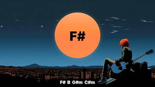 F# Major Jam Track – Soulful Guitar Backing F# B G#m C#m