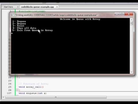queue implementation in c++ programming using array ~ C++ Programming ...