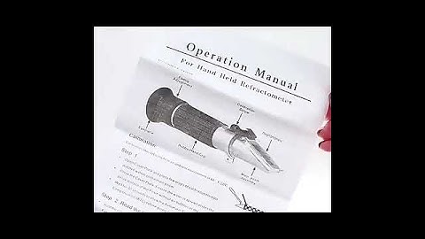 Handheld refractometer Demonstration