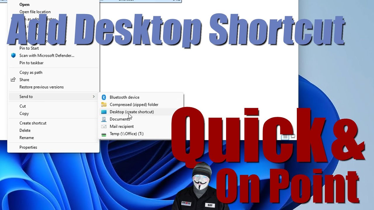 Create Desktop Shortcut Windows 11 Pro How To Add Software App Icon ...