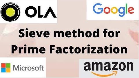 Sieve Method for Prime factorization