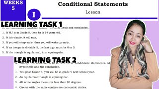 Famous G8- CONDITIONAL STATEMENTS| Learning Task 1-2 Week 5 Profile
